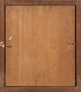 Bassorilievo in cera raffigurante Incoronazione della Vergine, entro passepartout in seta ricamata, fine secolo XVII - inizio XVIII  - Asta Incanti d'arte - Associazione Nazionale - Case d'Asta italiane