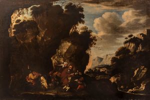 Scuola olandese, secolo XVII - Tentazioni di Sant'Antonio Abate