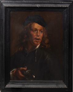 Imitatore di Rembrandt : Giovane uomo con cappello  - Asta Incanti d'arte - Associazione Nazionale - Case d'Asta italiane