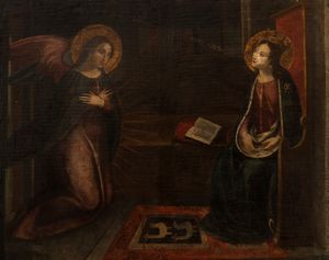 Scuola fiorentina, secolo XVII : Annunciazione  - Asta Incanti d'arte - Associazione Nazionale - Case d'Asta italiane