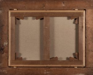 Scuola romana, secolo XIX : Roma, veduta dell'antico Ponte Cestio con l'Isola Tiberina  - Asta Incanti d'arte - Associazione Nazionale - Case d'Asta italiane