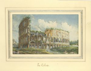 Scuola europea, secolo XX - Veduta del Colosseo