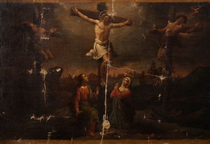 Scuola italiana, secolo XIX - Crocifissione