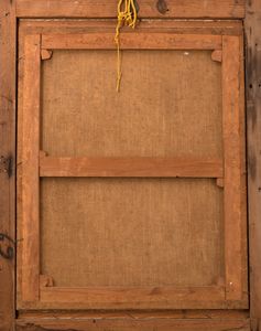 Scuola italiana, secolo XVII : Sacra Famiglia  - Asta Incanti d'arte - Associazione Nazionale - Case d'Asta italiane