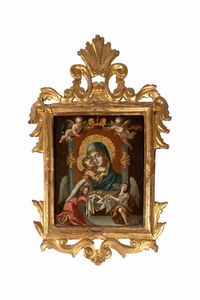 Scuola dell'Italia centrale, secolo XVII - Madonna con Bambino