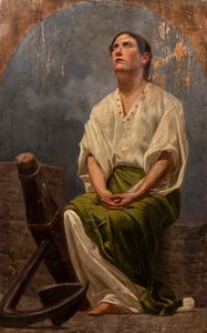 Scuola italiana, secolo XIX : Le tre Virt Teologali: Fede, Speranza e Carit  - Asta Incanti d'arte - Associazione Nazionale - Case d'Asta italiane