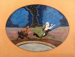 Scuola italiana, secolo XX - Scena satirica