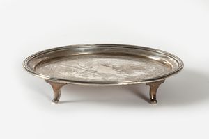 Piattino Salver in argento, Londra, Inghilterra, inizi secolo XIX  - Asta Incanti d'arte - Associazione Nazionale - Case d'Asta italiane