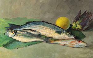 Giovan Battista Lepori - Natura morta con pesci