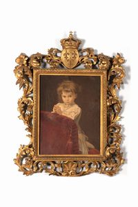 Scuola italiana, fine secolo XIX - Ritratto di bambina in preghiera