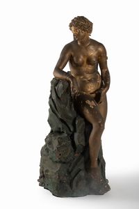 Scuola italiana, secolo XVII : Gruppo scultoreo in terracotta dipinta raffigurante Perseo e Andromeda  - Asta Incanti d'arte - Associazione Nazionale - Case d'Asta italiane