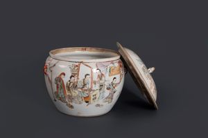 Potiche in porcellana policroma, Cina fine secolo XIX  - Asta Incanti d'arte - Associazione Nazionale - Case d'Asta italiane