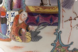 Coppia di vasi in porcellana policroma, di gusto orientale, secolo XIX  - Asta Incanti d'arte - Associazione Nazionale - Case d'Asta italiane