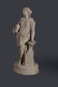 Scultura in biscuit raffigurante Allegoria del lavoro, secolo XX  - Asta Incanti d'arte - Associazione Nazionale - Case d'Asta italiane