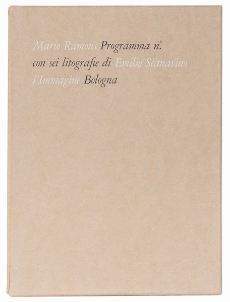 EMILIO SCANAVINO : Programma n.  - Asta Asta a tempo di Arte Moderna e Contemporanea - Associazione Nazionale - Case d'Asta italiane