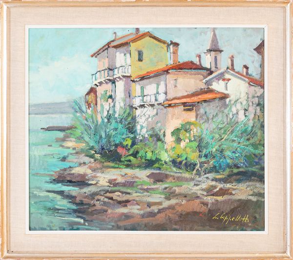 LINO CAPPELLETTI : Isola pescatori  - Asta Asta a tempo di Arte Moderna e Contemporanea - Associazione Nazionale - Case d'Asta italiane