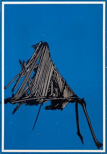 EMILIO SCANAVINO - Tramatura su fondo blu