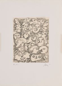 ENRICO BAJ - affollamento