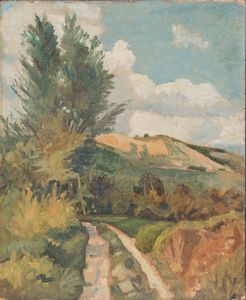 ANTONIO RIGHETTI : Dopo il piovasco  - Asta Asta a tempo di Arte Moderna e Contemporanea - Associazione Nazionale - Case d'Asta italiane