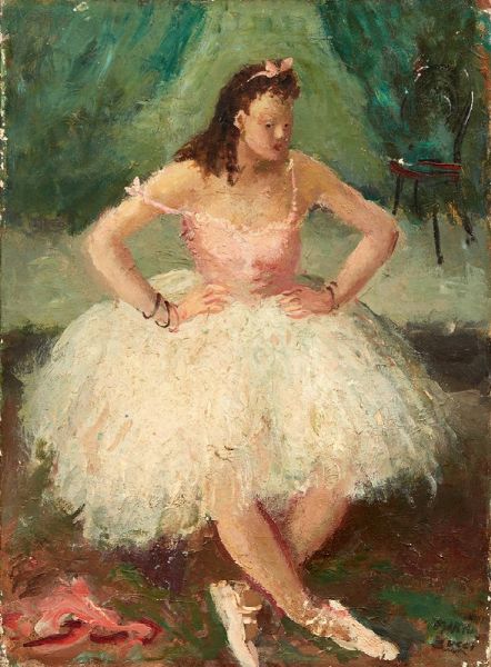 Ballerina  - Asta PARADE II - Dipinti del XIX e XX secolo  - Associazione Nazionale - Case d'Asta italiane
