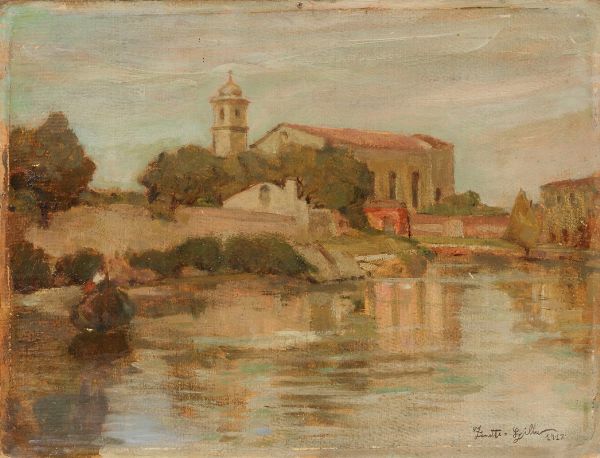 La Chiesetta degli Angeli di Murano  - Asta PARADE II - Dipinti del XIX e XX secolo  - Associazione Nazionale - Case d'Asta italiane