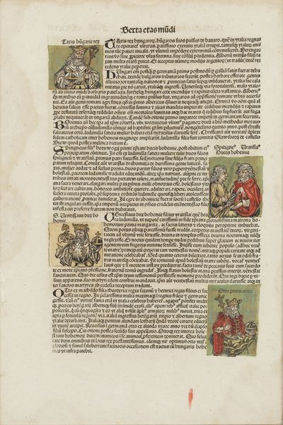 WOHLGEMUTH MICHAEL (1434 - 1519) : Pagina tratta dal Liber Chronicarum o Cronache di Norimberga  - Asta Asta 395 | ARTE ANTICA E DEL XIX SECOLO Online - Associazione Nazionale - Case d'Asta italiane