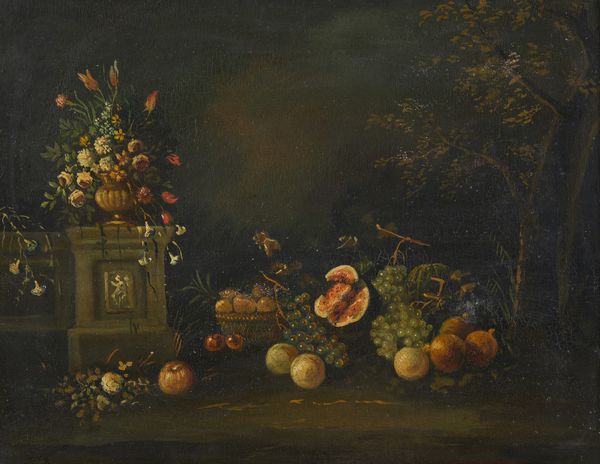ARTISTA ITALIANO DEL XIX SECOLO : Natura morta di fiori e frutta  - Asta Asta 395 | ARTE ANTICA E DEL XIX SECOLO Online - Associazione Nazionale - Case d'Asta italiane