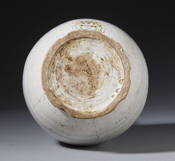 CASTELLI D'ABRUZZO, XVIII SECOLO : Grande fiasca in maiolica policroma con stemma cardinalizio entro ghirlanda ed iscrizione alla base  - Asta Asta 395 | ARTE ANTICA E DEL XIX SECOLO Online - Associazione Nazionale - Case d'Asta italiane