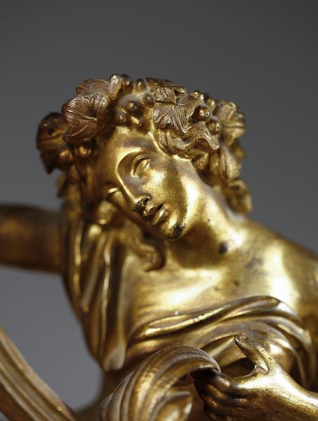MANIFATTURA DEL XIX SECOLO : Coppia di candelieri a cinque luci in bronzo dorato in forma di figure allegoriche che sorreggono la base di un fiore  - Asta Asta 395 | ARTE ANTICA E DEL XIX SECOLO Online - Associazione Nazionale - Case d'Asta italiane
