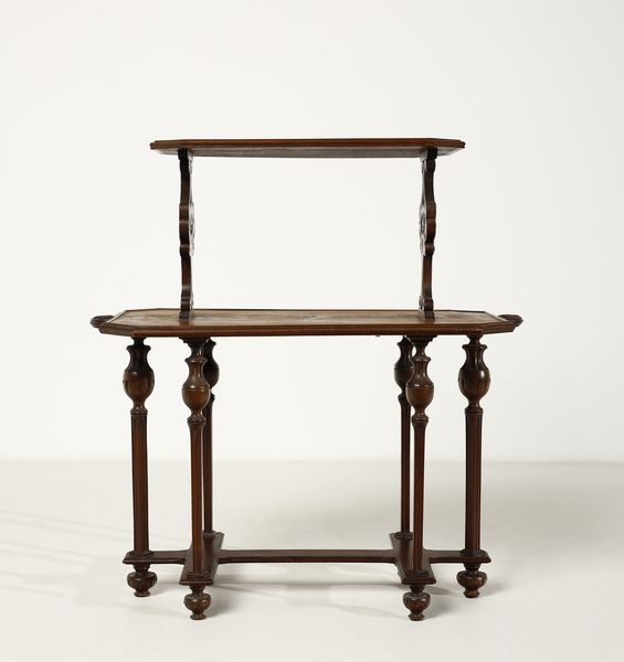 GALL� : Etagere in legno intagliato e intarsiato in varie essenze a decorazioni floreali  - Asta Asta 395 | ARTE ANTICA E DEL XIX SECOLO Online - Associazione Nazionale - Case d'Asta italiane