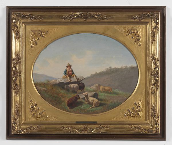 PALIZZI FILIPPO (1818 - 1899) : Copia da. Paesaggio con contadino e armenti  - Asta Asta 395 | ARTE ANTICA E DEL XIX SECOLO Online - Associazione Nazionale - Case d'Asta italiane