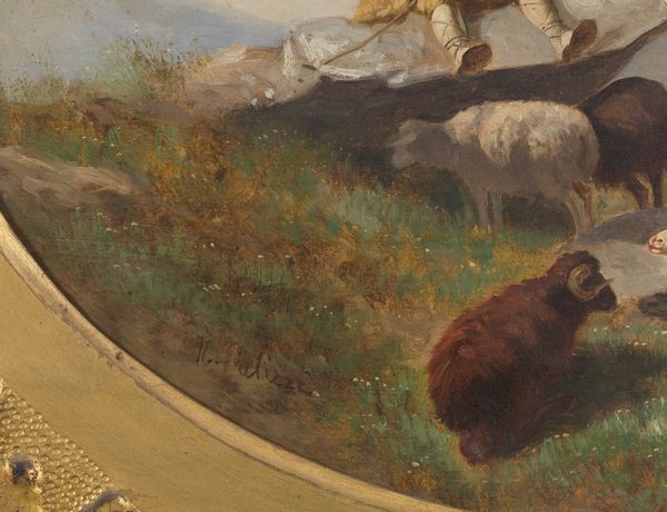 PALIZZI FILIPPO (1818 - 1899) : Copia da. Paesaggio con contadino e armenti  - Asta Asta 395 | ARTE ANTICA E DEL XIX SECOLO Online - Associazione Nazionale - Case d'Asta italiane