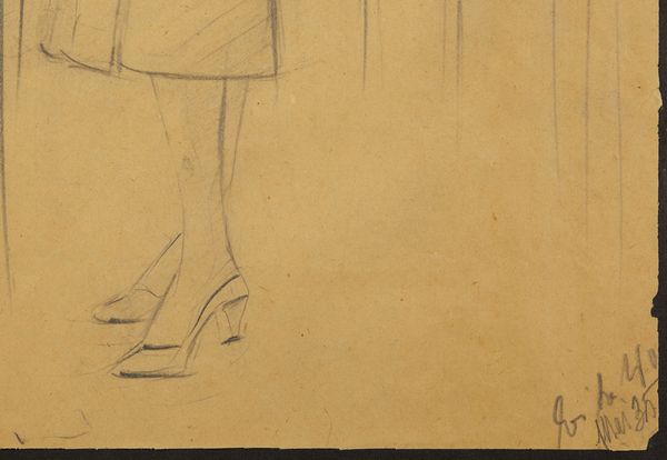 ARTISTA DEL XX SECOLO : Due studi di figure femminili in abbigliamento anni '30  - Asta Asta 395 | ARTE ANTICA E DEL XIX SECOLO Online - Associazione Nazionale - Case d'Asta italiane