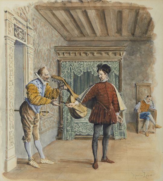 LELOIR MAURICE (1853 - 1940) : Scena de La Dama di Monsoreau di Alexandre Dumas  - Asta Asta 395 | ARTE ANTICA E DEL XIX SECOLO Online - Associazione Nazionale - Case d'Asta italiane