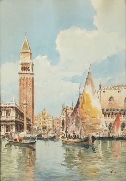 ARTISTA ITALIANO DEL XIX-XX SECOLO : Veduta di Venezia dal bacino di San Marco  - Asta Asta 395 | ARTE ANTICA E DEL XIX SECOLO Online - Associazione Nazionale - Case d'Asta italiane
