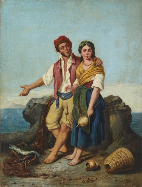 ARTISTA ITALIANO DEL XIX SECOLO : Coppia di personaggi in costume napoletano  - Asta Asta 395 | ARTE ANTICA E DEL XIX SECOLO Online - Associazione Nazionale - Case d'Asta italiane