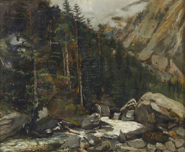 AMUS EUGENIO (1834 - 1899) : Paesaggio montano  - Asta Asta 395 | ARTE ANTICA E DEL XIX SECOLO Online - Associazione Nazionale - Case d'Asta italiane