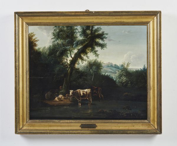 ARTISTA DEL XIX SECOLO : Paesaggio con animali  - Asta Asta 395 | ARTE ANTICA E DEL XIX SECOLO Online - Associazione Nazionale - Case d'Asta italiane