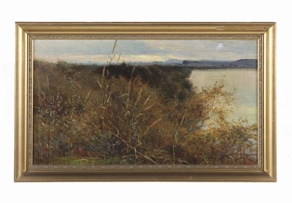 VITALINI FRANCESCO (1865 - 1905) : Paesaggio fluviale  - Asta Asta 395 | ARTE ANTICA E DEL XIX SECOLO Online - Associazione Nazionale - Case d'Asta italiane