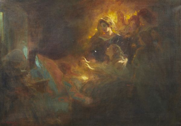 RITZBERGER ALBERT (1853 - 1915) : La Visione  - Asta Asta 395 | ARTE ANTICA E DEL XIX SECOLO Online - Associazione Nazionale - Case d'Asta italiane