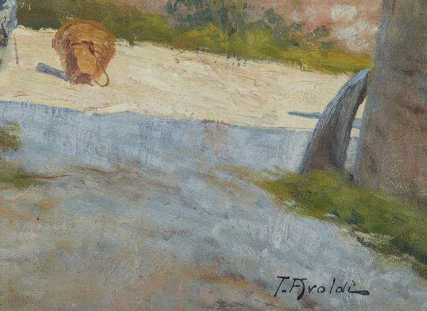 AROLDI TOMMASO (1870 - 1928) : Cascinale con personaggi  - Asta Asta 395 | ARTE ANTICA E DEL XIX SECOLO Online - Associazione Nazionale - Case d'Asta italiane