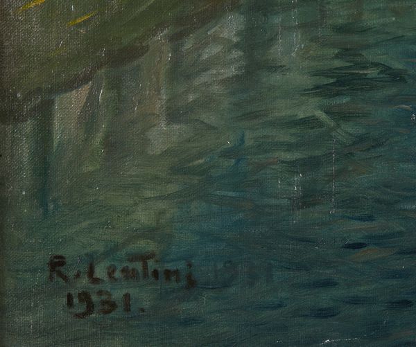 LENTINI ROCCO (1858 - 1943) : Fondamenta (Riflessi)  - Asta Asta 395 | ARTE ANTICA E DEL XIX SECOLO Online - Associazione Nazionale - Case d'Asta italiane