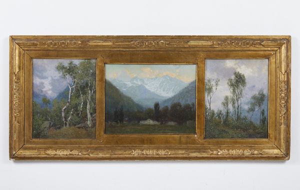 CRESSERI GAETANO (1870 - 1933) : Trittico di montagna  - Asta Asta 395 | ARTE ANTICA E DEL XIX SECOLO Online - Associazione Nazionale - Case d'Asta italiane