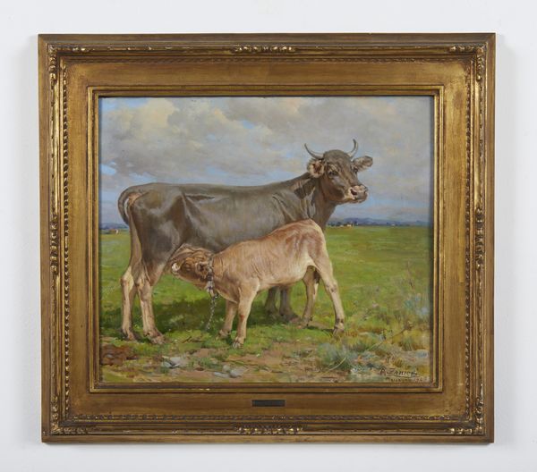ZANIERI ARTURO (1870 - 1955) : Mucca e vitello  - Asta Asta 395 | ARTE ANTICA E DEL XIX SECOLO Online - Associazione Nazionale - Case d'Asta italiane