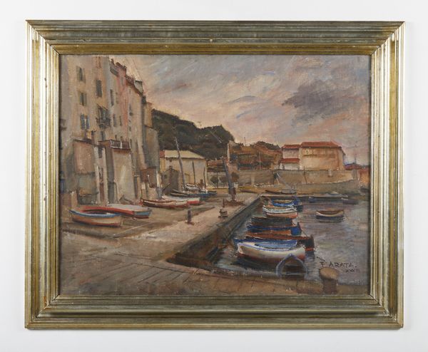ARATA FRANCESCO (1890 - 1956) : Barche in porto  - Asta Asta 395 | ARTE ANTICA E DEL XIX SECOLO Online - Associazione Nazionale - Case d'Asta italiane