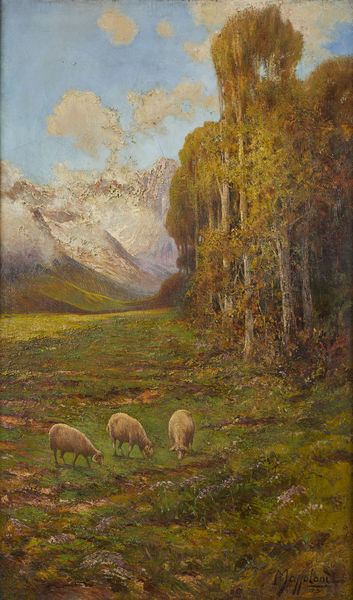 MAZZOLANI BRUTO (1880 - 1949) : Paesaggio montano con gregge  - Asta Asta 395 | ARTE ANTICA E DEL XIX SECOLO Online - Associazione Nazionale - Case d'Asta italiane