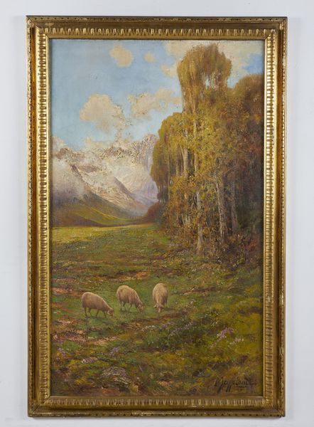 MAZZOLANI BRUTO (1880 - 1949) : Paesaggio montano con gregge  - Asta Asta 395 | ARTE ANTICA E DEL XIX SECOLO Online - Associazione Nazionale - Case d'Asta italiane