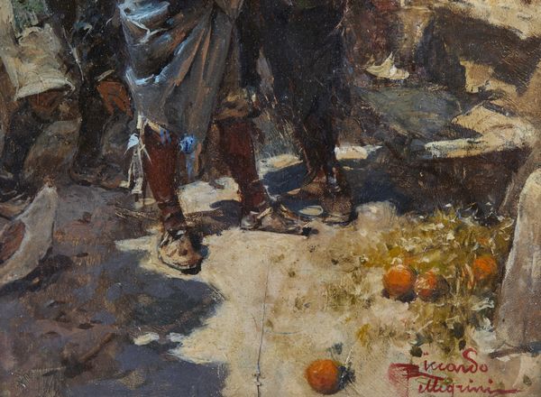 PELLEGRINI RICCARDO (1863 - 1934) : Cortile con musicanti  - Asta Asta 395 | ARTE ANTICA E DEL XIX SECOLO Online - Associazione Nazionale - Case d'Asta italiane