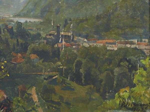 MANARESI PAOLO (1908 - 1991) : Picnic in montagna  - Asta Asta 395 | ARTE ANTICA E DEL XIX SECOLO Online - Associazione Nazionale - Case d'Asta italiane