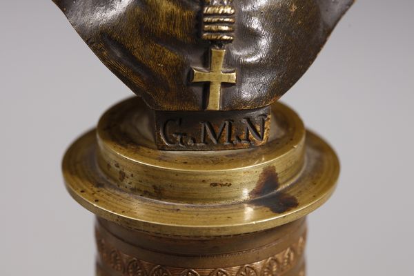 BRONZISTA DEL XIX SECOLO : Busto in bronzo raffigurante ecclesiastico  - Asta Asta 395 | ARTE ANTICA E DEL XIX SECOLO Online - Associazione Nazionale - Case d'Asta italiane